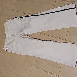 New York & Co. Cream w/ black trim pants